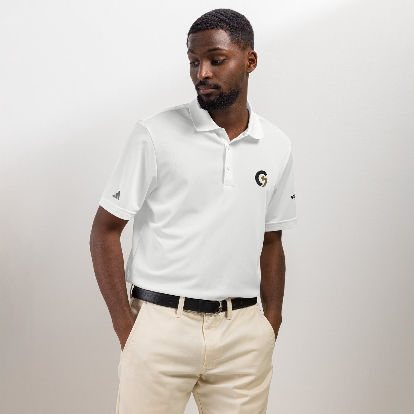 God is Good Apparel x Adidas Sport Polo - White