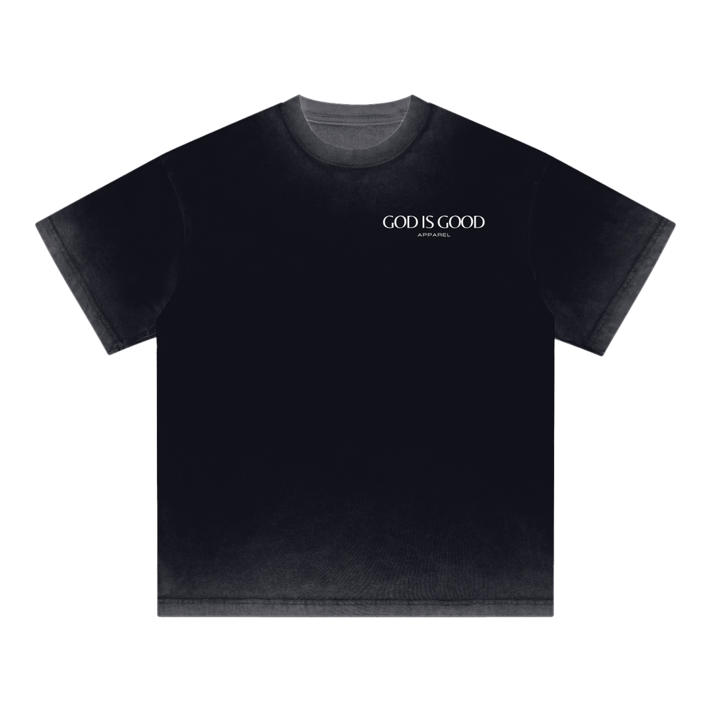 Oversized Reverse Dyed Tee - God is Good. All the Time.