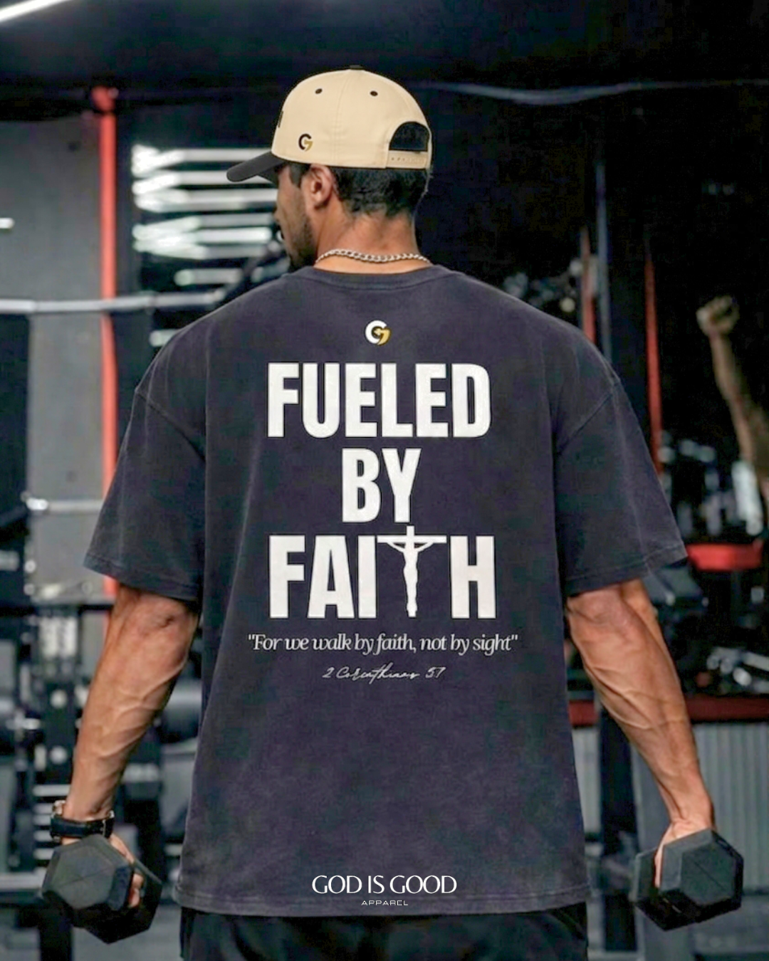 Oversized Reverse Dyed Tee - Fueled By Faith