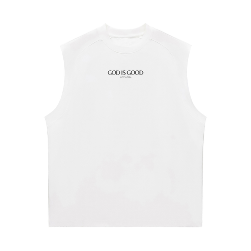 Oversized Muscle Shirt - Fueled By Faith (White)