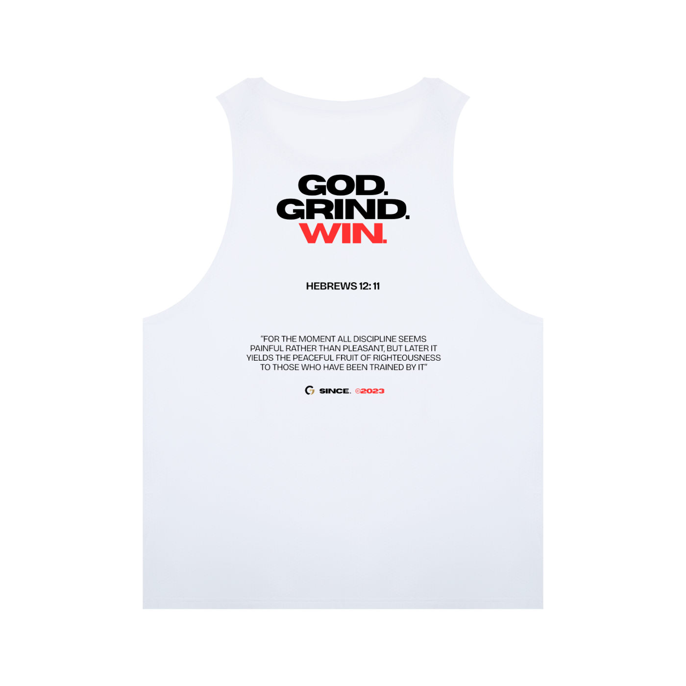Performance Tank - God. Grind. Win. (White)