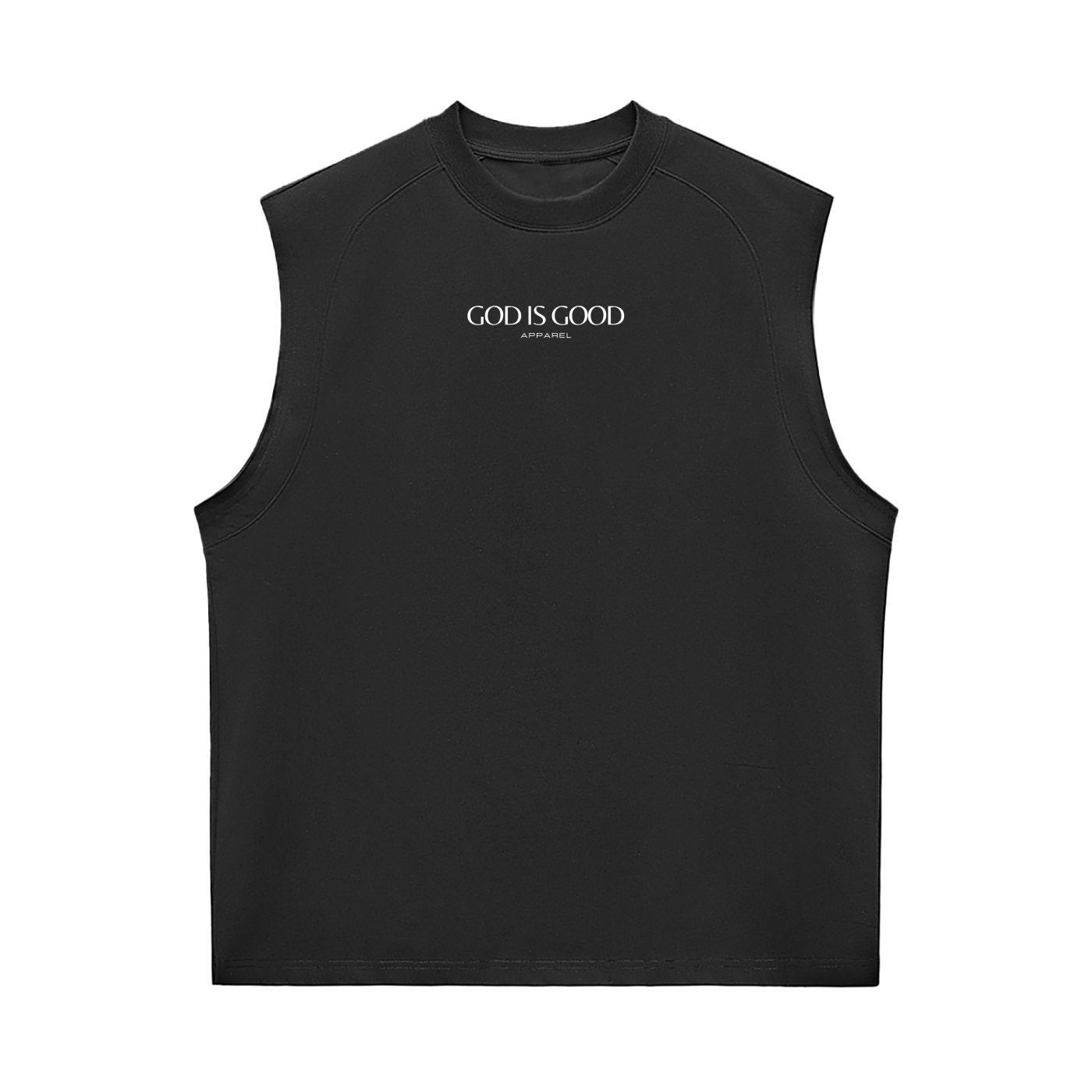 Oversized Muscle Shirt - God is Good. All the Time (Black)