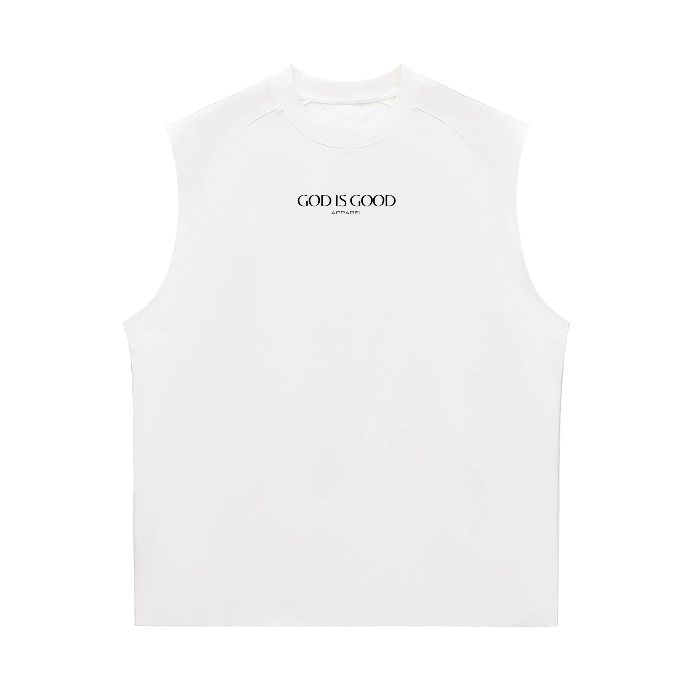 Oversized Muscle Shirt - God is Good. All the Time (White)