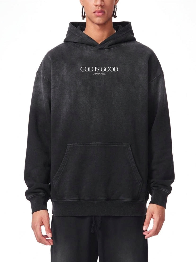 Oversized Sunfade Hoodie - Glory (Black)