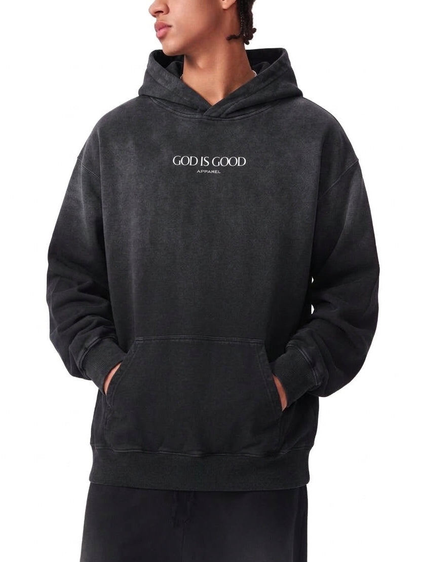Oversized Sunfade Hoodie - Glory (Black)