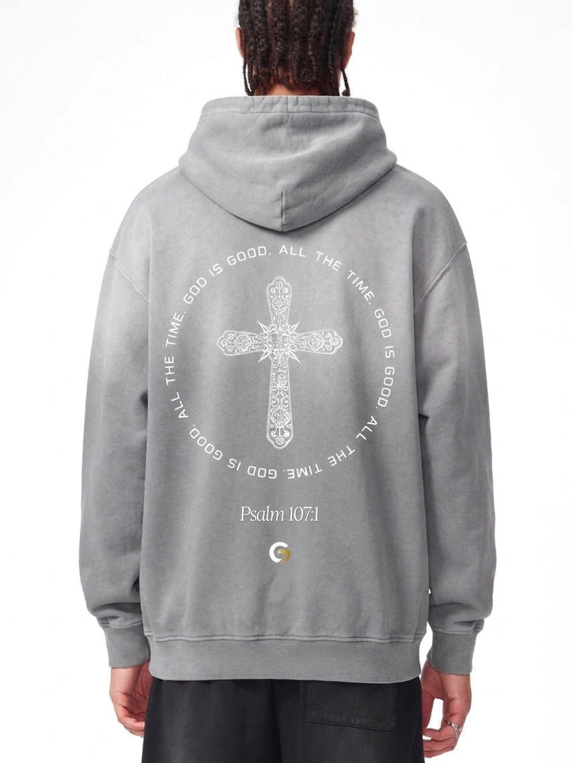 Oversized Sunfade Hoodie - Glory (Grey)