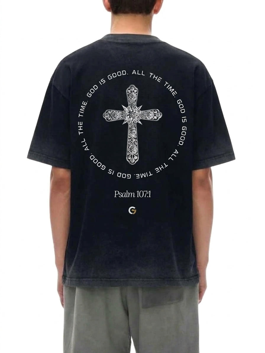 Oversized Reverse Dyed Tee - Glory (Black)