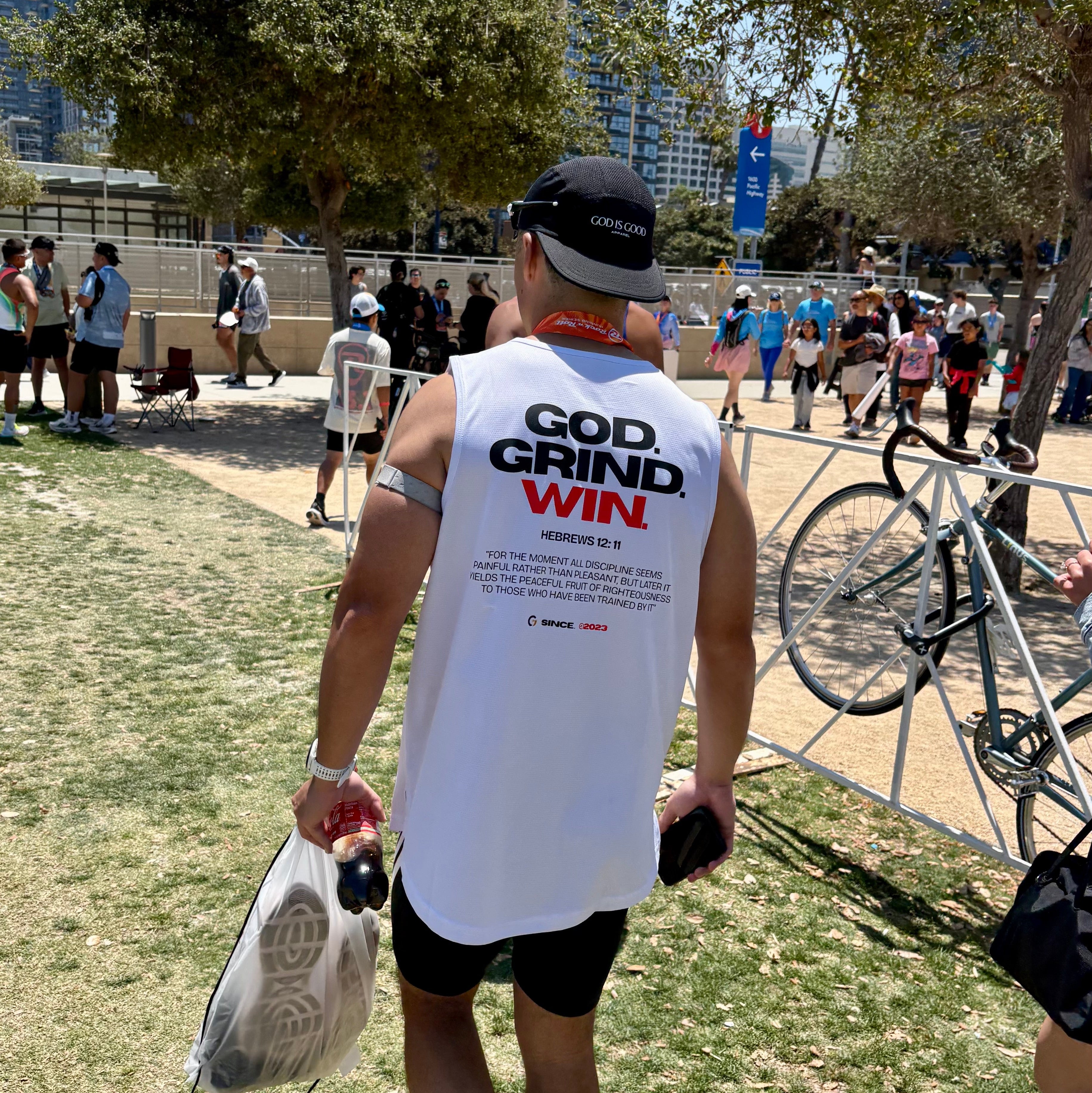 Performance Tank - God. Grind. Win. (White)