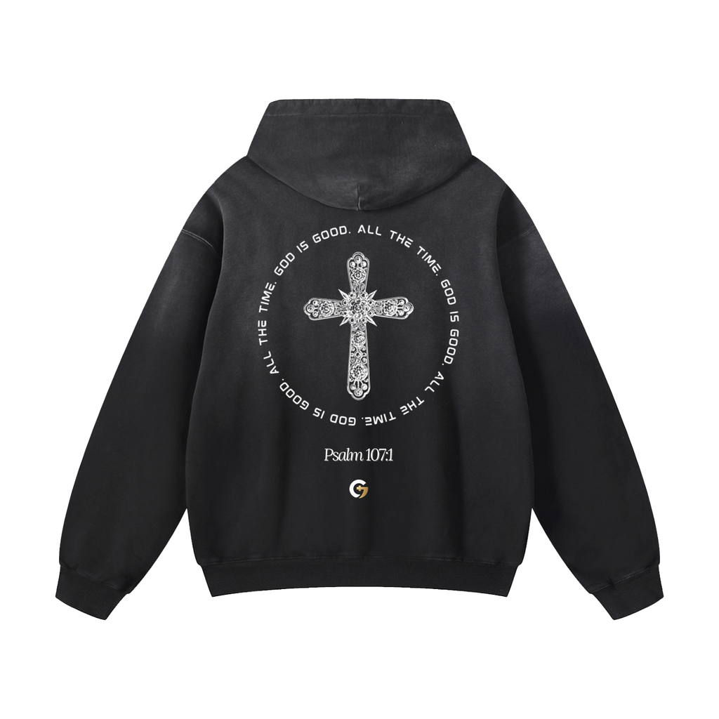 Oversized Sunfade Hoodie - Glory (Black)