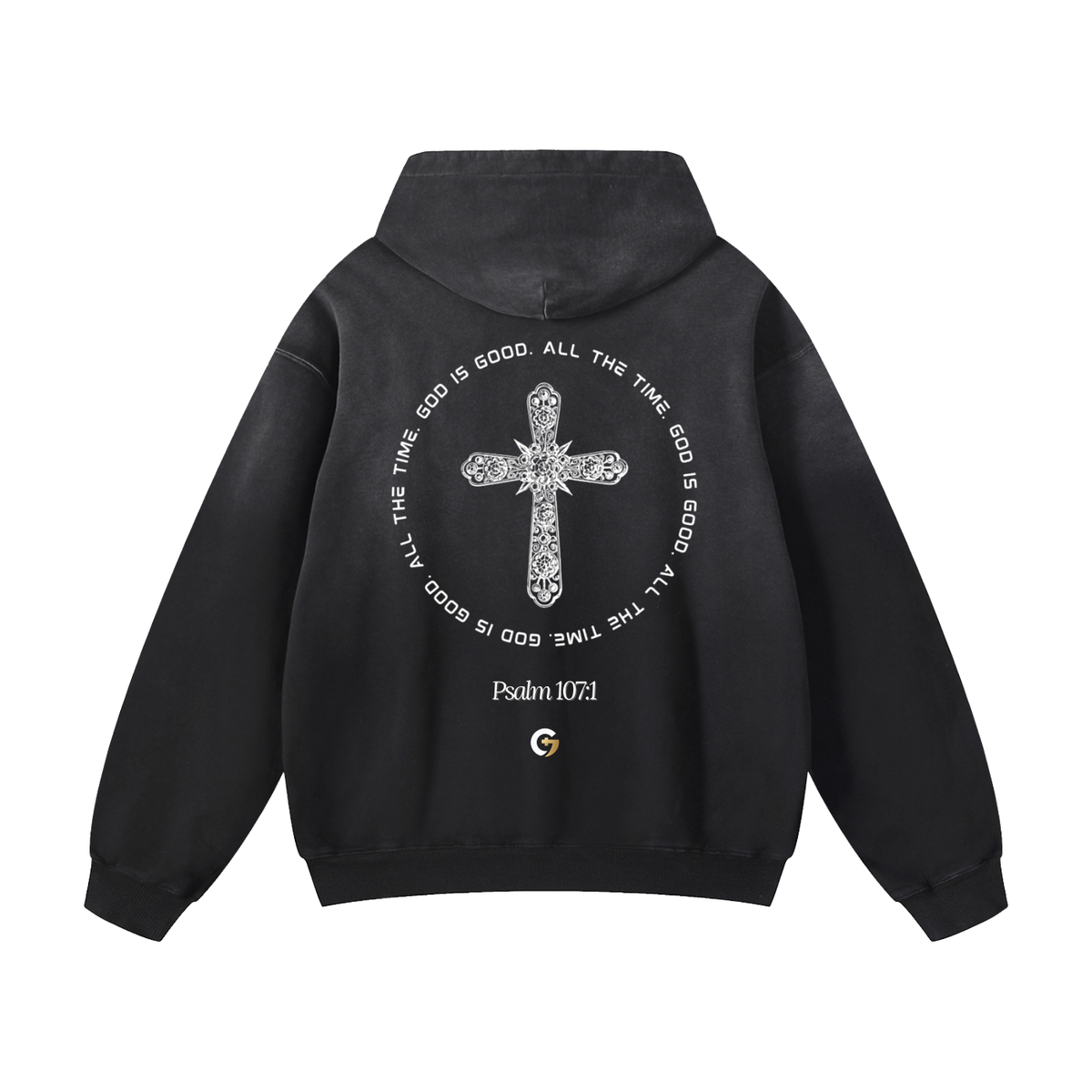 Oversized Sunfade Hoodie - Glory (Black)
