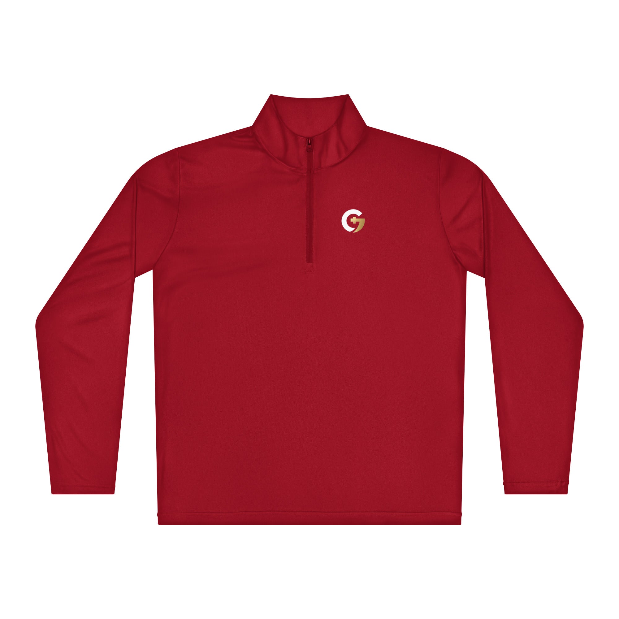 Performance Quarter-Zip Pullover (Red) – God is Good Apparel